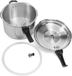 Barton 6Qt Pressure Canner With Release Valve Aluminum Canning Cooker Pot Stove Top Instant Fast Cooking Stewing Locking Lid, 6 Quart
