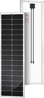 RICH SOLAR MEGA 100 Slim 100 Watt 12 Volt Monocrystalline Solar Panel for RV, Trailer, Motorhome