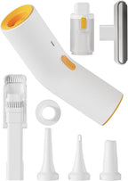 Handheld Vacuum Cordless, 4 in 1 Portable Mini Car Vacuum Cleaner with 15000pa Suction Power, 2 Suction Modes & Multi-Nozzles for Home Pet Office, White