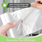 Teivio 2.6 Gallon 320 Counts Strong Trash Bags Garbage Bags, Bathroom Trash Can Bin Liners, Small Plastic Bags for Home Office Kitchen Kitchen (Clear)