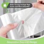 Teivio 3 Gallon 300 Counts Clear Trash Bags Garbage Bags, Mini Waste Basket Liners,Bathroom Trash Can Bin Liners, Small Plastic Bags for Home Office Kitchen Car Bedroom Dog waste Baby Diaper