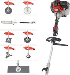 Gas Weed Eater 52cc 2-Stroke 7 in 1 String Trimmer/Edger, Multi-Functional Petrol Hedge Trimmer Chainsaw Brush Cutter Weed Wacker Weed Eater Gas Powered for Weed Grass and Bush Shipping from US
