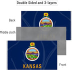 AMZFLAG Kansas State Flag 3x5 ft Outdoor, Double Sided Kansas Flag Heavy Duty KS Flags of Kansas with 2 Brass Grommets