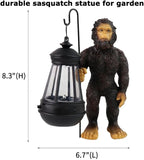 Bigfoot Garden Statues with Lamp Solar Outdoor Decors, Solar Light Big Foot Sasquatch Yard Decorations for Front Porch Patio Lawn Decor, Bigfoot Gifts Sasquatch Gifts Outdoor