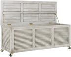 Safavieh PAT7038B Outdoor Collection Elina Grey Wash 47.2" Cushion Deck Box