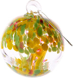 Dale Tiffany Hand Blown Glass, 4" Diameter Blossom, Tree of Life Collection, Witch Globe Hanging Garden Indoor/Outdoor Decorative Ornament Gazing Ball