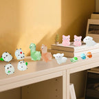 Luminous Mini Resin Figures to Hide, Tiny Resin Animals Variety Pack for Fairy Garden Accessories Outdoor, Glow in The Dark Miniature Figurines for Fish Tank Decorations 40 pcs