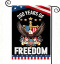 America 250 Years Garden Flag,250th Anniversary USA Double-Sided Cotton Linen Flags with Eagle Design,1776-2026 No Kings of Freedom