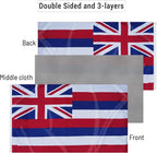 AMZFLAG Hawaii State Flag 3X5 ft, Double Sided HI Hawaii Flags 3 Ply Polyester with 2 Brass Grommets, Heavy Duty State of Hawaii Flag Thick Material