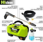 Electric Pressure Washer 2100 PSI - Portable Power Washer for Car Detailing, Patios, Fences and Outdoor Cleaning, Compact Design with Foam Cannon, Turbo and Fan Nozzles, ETL Certified