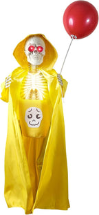 Halloween Animatronics Decorations Outdoor for Holding Candy and Gifts, 37 Inch Life Size with Balloon, Sound-Activated Sensor, Scary Decor for Home Party Indoor Outside Garden Lawn Grave Yard