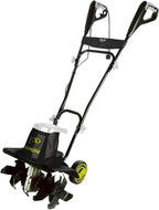 Sun Joe Electric Corded Garden Tiller & Cultivator, Steel Tines, 13.5 Amp, 16 Inch, Black - Heavy Duty Gardening Machine Equipment for Lawn, Yard, & Grass, TJ604E
