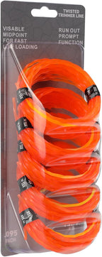 5 Pack String Trimmer Line Compatible with Ego String Trimmer 0.095" 70FT Weed Eater String Pre-Cut Dual Color Fast-positioning Triangular Twisted Trimmer Line Universal Fit Weed Wacker String