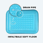 Inflatable Swimming Pool for Kids, 59" X 45" X 20" Kiddie Pools with Inflatable Soft Floor, Durable Blow Up Pools for Backyard, Garden or Indoor (Green)
