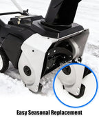 Single Stage Snow Blower Protective Slide Skid Shoes Kit Compatible with Ego 21" SNT2112 SNT2114 SNT2110 SNT2100 SNT2101 SNT2102 SNT2102 with 8 Mounting Screws, Black