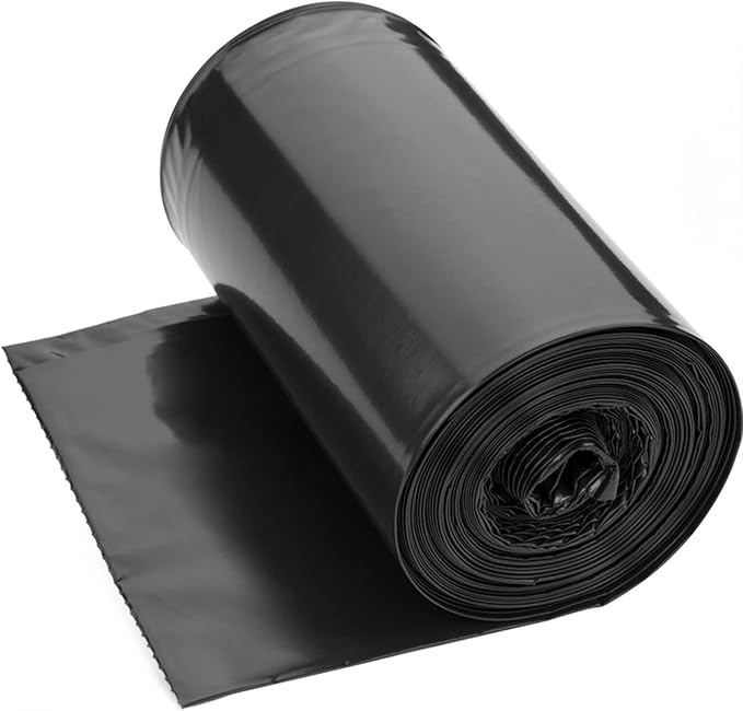 Trash Bag 30 Gallon, 10 Count, Big Garbage Bags, No Flaps/Ties,Thickness, 78x88cm,33.5g/pc, Unscented, Black