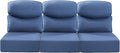 Luxury 24x24x6 Inch Smile Outdoor Sofa Cushions Set of 3 - Memory Foam Deep Seat Patio Furniture Pillows for Wicker Rocker Dining Chair Loveseat 3-Seater L-Shape Sectional Sofa - Navy Blue
