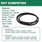 144959 1/2" x 95"Deck Belt 42 Inch fit for Craftsman AYP Husqvarna 144959 532144959, 144959D, 24690, 531300766, 21547027, 21547082, 21547188 DYT4000 LT3000, DLT3000 T2000 YTH180