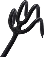 Barebones Cultivator - Weed Remover Tool - Garden Rake and Weeding Tool for Yard Work - Stainless Steel Cultivator for Raking Soil (Walnut/Black)