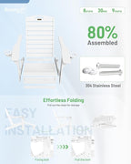 Folding Adirondack Chairs Set of 4,Adirondack Chair with Retractable Ottoman,Plastic Adirondack Chairs with 2 Cup Holder,Weather Resistant Patio Chair,Outdoor Chairs Set of 4(White)