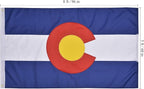 Colorado State Flag 5x8 Ft Deluxe Full Embroidered Premium Polyester Durable CO Outside Flag with Sewn Stripes and Brass Grommets for Indoor/Outdoor