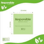 Responsible Products Kitchen Bin Liners, Certified Compostable, Heavy Duty Multipurpose Food Scrap Bags, Made from Compostable Materials (8 Gallon, 8 Gallon (20 Count))