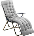 ERWUDEling Outdoor Chaise Lounge Chair Cushion 67 x 19 Inch - 4" Thick Waterproof Zero Gravity Pad Non-Slip 7D PP Cotton with 8 Ties, Machine Washable for Patio/Home/Office (Gray)