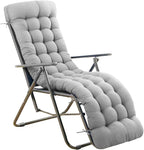 ERWUDEling Outdoor Chaise Lounge Chair Cushion 67 x 19 Inch - 4" Thick Waterproof Zero Gravity Pad Non-Slip 7D PP Cotton with 8 Ties, Machine Washable for Patio/Home/Office (Gray)