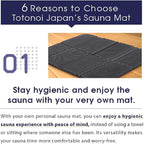 Sauna Mat/Personal Seat Pad – for Sauna, Spa, and Outdoor Use Black