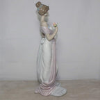 LLADR 6366 Summer Infatuation Girl with Flower Porcelain Floral Figurine