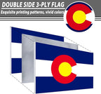 FLAGWIN Colorado Flag 3x5 FT - 3 Ply Double Sided Polyester Flag with Brass Grommets - Vivid Color and Fade Proof State of Colorado Flags 3x5 Outdoor