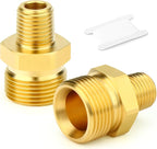GASHER 2Pcs Brass M22 Pressure Washer Fitting,M22-14mm Male x 1/4"NPT Male Thread Fittings,For Pressure Washer Hose
