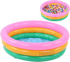 Children Swimming Pool, Round Shape Bright Color Baby Basin Pool, Inflatable Swimming Pool for Indoor (M)