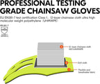 Vgo... 1Pair Chainsaw Gloves, 12-Layer Chainsaw Protection on Left Hand Back,Goat leather Work Gloves, Mechanic Gloves