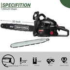 20 Inch Chainsaw Chain 80 Drive Links .325" Pitch .050" Gauge Compatible with Fits Husqvarna450 Rancher,4435E,440E,445E,450E,Jonsered CS2252 MAKITA EA5600F Craftsman S205 and More (4Pack)