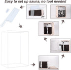 2 Person Portable Full Spectrum Infrared Sauna, Full Size Large Space Spa Tent with Remote Control,1600W Fast Heating, Foldable Chairs & LED Therapy Light, Home Spa for Relaxation (47.2"x35.4"x63")