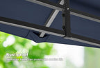 MASTERCANOPY Outdoor Garden Gazebo for Patios with Stable Steel Frame and Netting Walls (9x9,Navy Blue)