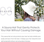 Sauna Hat Towel Japan Brand for Men and Women, Washable Sauna Hat (Navy)