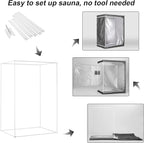 ZONEMEL Full Size Sauna Tent, Portable 1 or 2 Person Full Body Home Spa for Relaxation, Detox, Steamer not Included (L47.24 x W31.5 x H63,Clear Door)