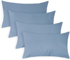 Covers & All Premium Square Throw Pillow Inserts with Covers Set of 4, 20 x 26 Inches Sky Blue, Decorative Cushions for Couch Sofa Home Decor Office Travel UV Resistant Waterproof Soft Cushions