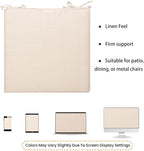 Magpie Fabrics Indoor Outdoor Waterproof Square Chair Cushion, 18" x 18" x 2.5", 2 Pack, Water Resistant Seat Cushions, for Patio Garden Office, Beige