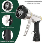FANHAO Garden Hose Nozzle, 100% Heavy Duty Metal Water Hose Nozzle Sprayer with 7 Spray Patterns, High Pressure Hand Sprayer with Ergonomic Handle for Watering Plants & Lawns, Washing Cars & Pets