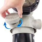 Rx Clear Dorado 1-1/2 HP Dual Port Pump | Above-Ground Swimming Pool Pump | 115V 9 Amps | See-Through Strainer Cover | Energy Efficient | Low Maintenance