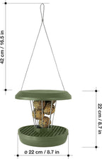 SWISSINNO No Mess Bird Feeder Lucerne Smart Birds for Fat Balls - Feed Birds, not mice & Rats! Robust & Reliable for Hanging - Green