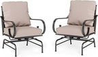 Sophia & William Extra Large & High Back Patio Furniture Set Metal Modern Outdoor Conversation Sets with Motion Chairs