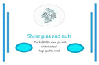 Shear pin and nut Set of 10, Suitable for Ariens 532005 53200500 510016 51001600, Compatible with Ariens Classic 24E, Compact 20, Compact 24, Compact Track 24, SNO Tek 20 120V Snow Blower