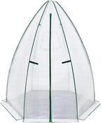 Greenhouse for Outsides, 54”x 54”x 71” Heavy Duty Green House Tent with Durable PE Cover, Garden Plant Protector with Zippered Door Mesh Window for Vegetables Flowers Fruits Herbs, White