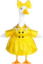 Porch Goose Outfit Flower Lawn Goose Dress Clothes for 23" Large Geese Statue Outdoor Patio Yard Lawn Art Decoration