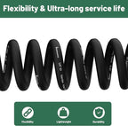 Short Garden Hose 10 ft x 5/8" Female to Female Hose Adapter, Heavy Duty Small Water Hose Extend Connector, Leak-Free Connections Hybrid Rubber Leader Hose with 3/4" Double GHT Fittings, BT10FF, Black