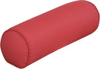 Indoor/Outdoor Bolster Pillows, 16x6 inches Solid Round Lumbar Cylinder Throw Pillows for Outdoor Furnitures, Set of 2, Bright Red